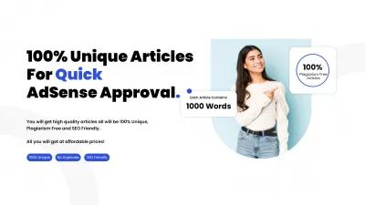 write 5 unique articles for quick adsense approval